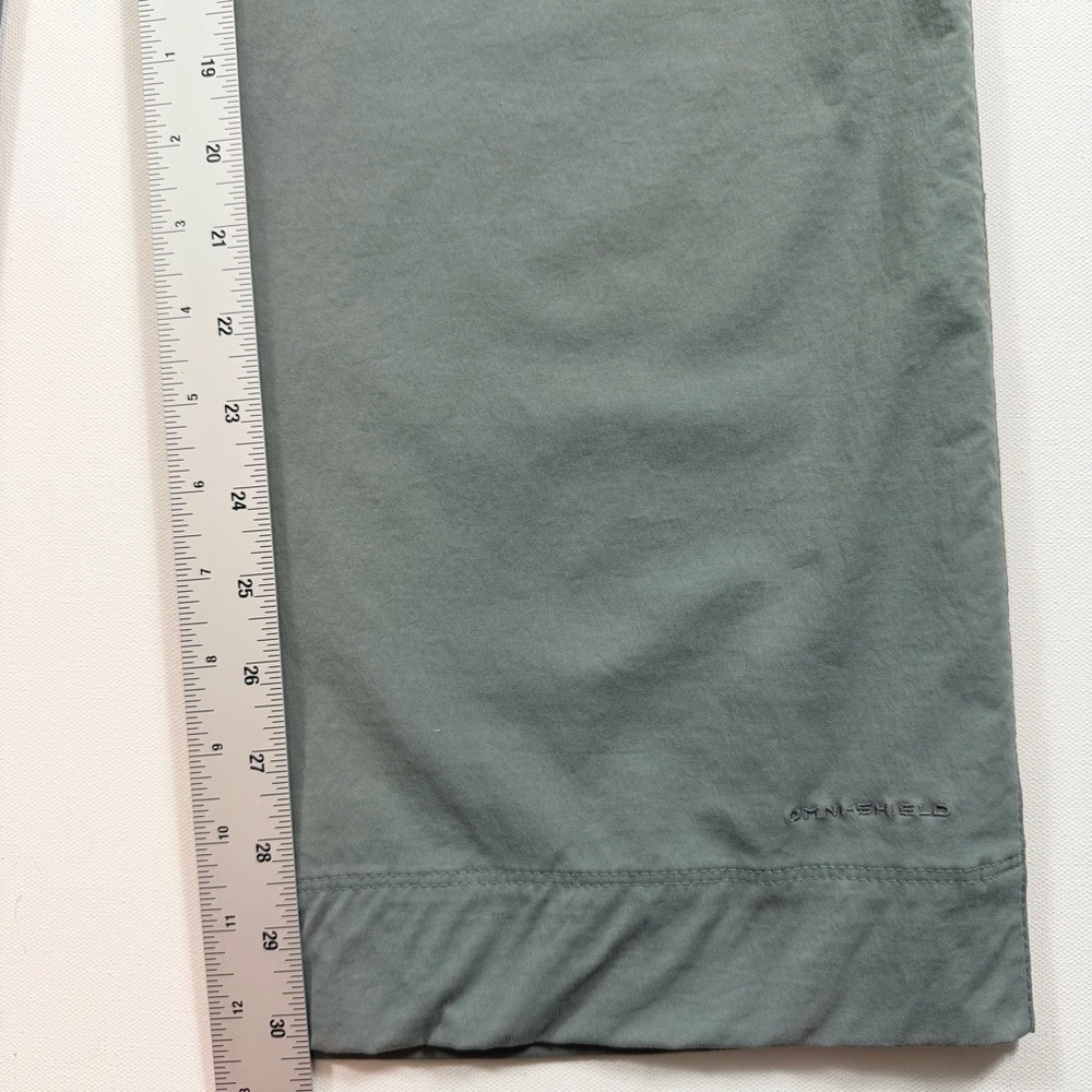 Columbia Omni-Shield Women’s Hiking Pants Size 14 Gray Green Outdoor Trail - Picture 9 of 12